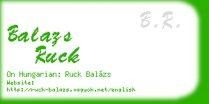 balazs ruck business card